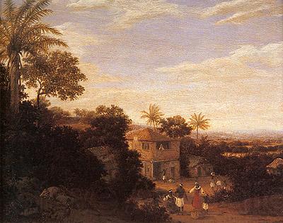 Frans Post Paisagem com casa alpendrade